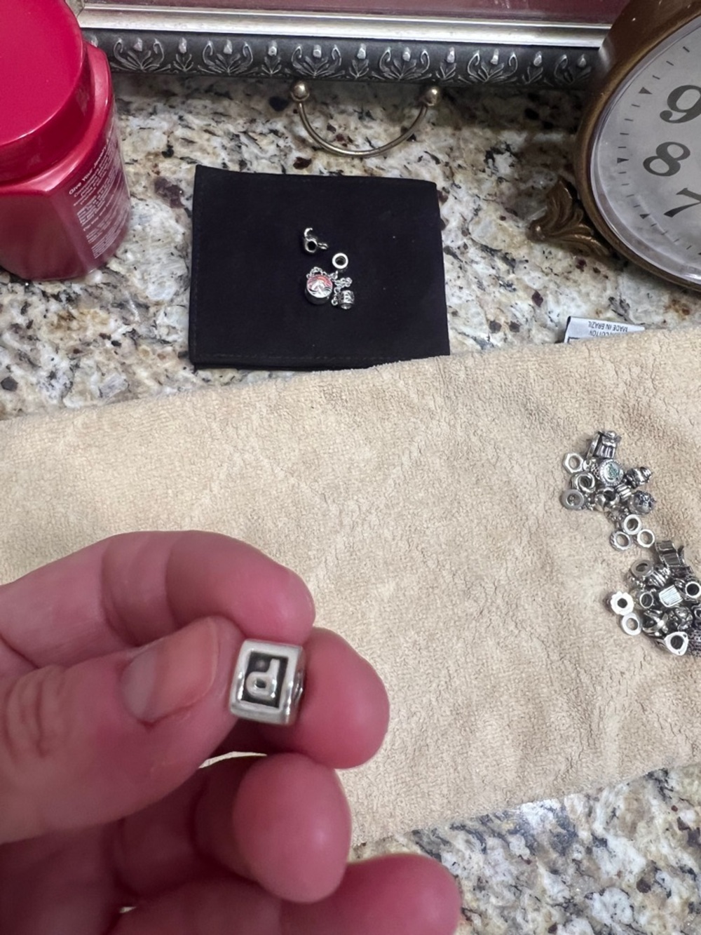 Pandora Silver Letter 'P' Charm Bead - Women Jewelry - Picture 3 of 3
